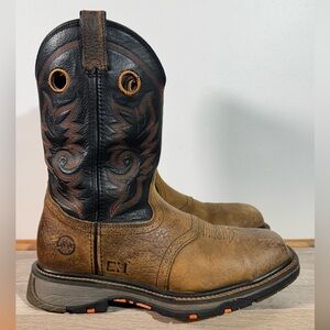 Double H Isaac Comp Toe Brown Leather Square Toe Western Boots Size 12 D DH5130